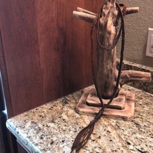 Leather wrap necklace